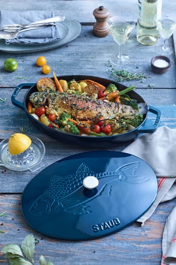 La Mer ovale braadpan, drielaags emaille - 32 cm - STAUB