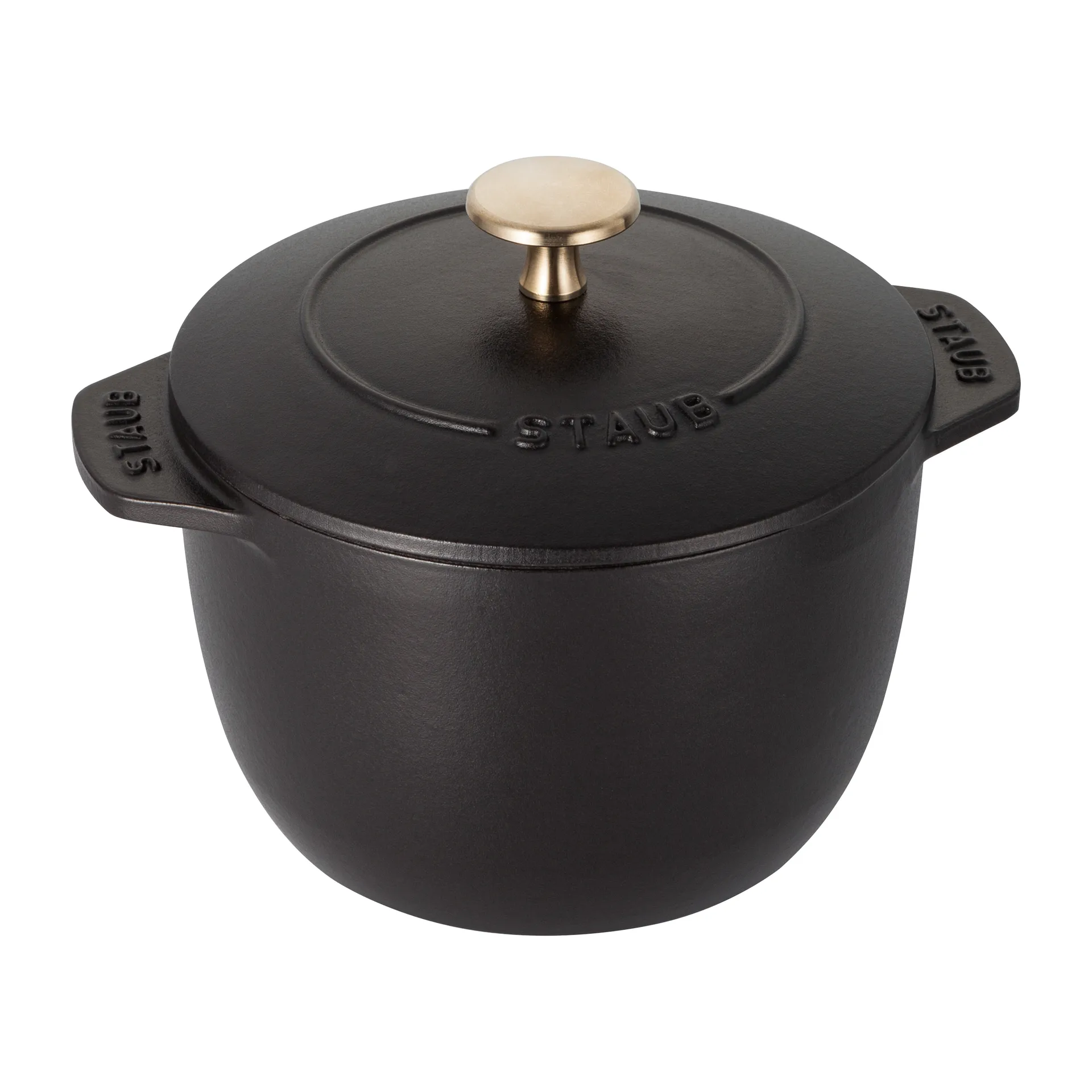 Rice cocotte gietijzeren braadpan 1,6 L, Zwart STAUB