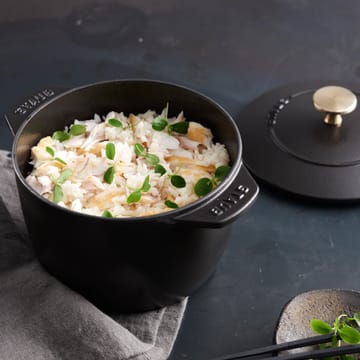 Rice cocotte gietijzeren braadpan 1,6 L - Zwart - STAUB
