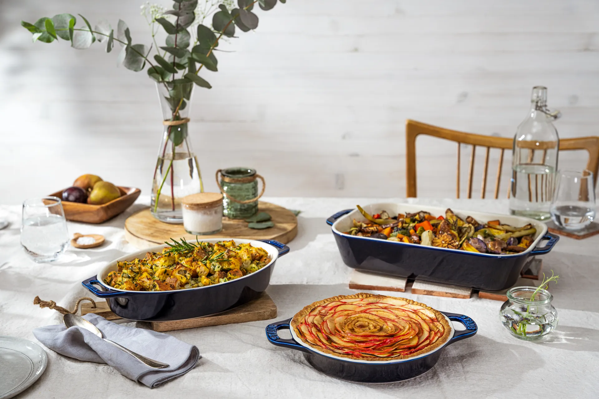 Staub Ceramic quiche vorm Ø24 cm, Donkerblauw STAUB