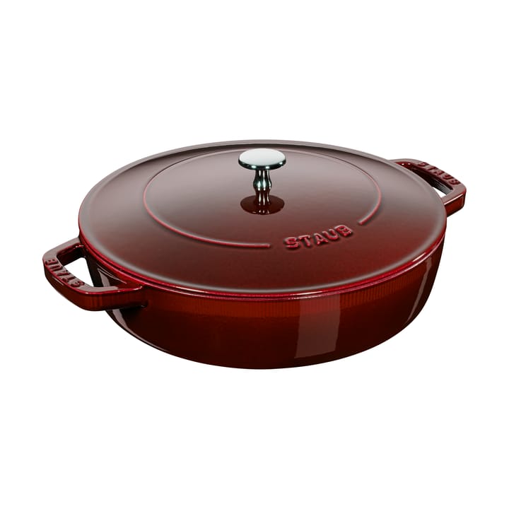 Staub Chistera braadpan gietijzer Ø24 cm - Granaatrood - STAUB