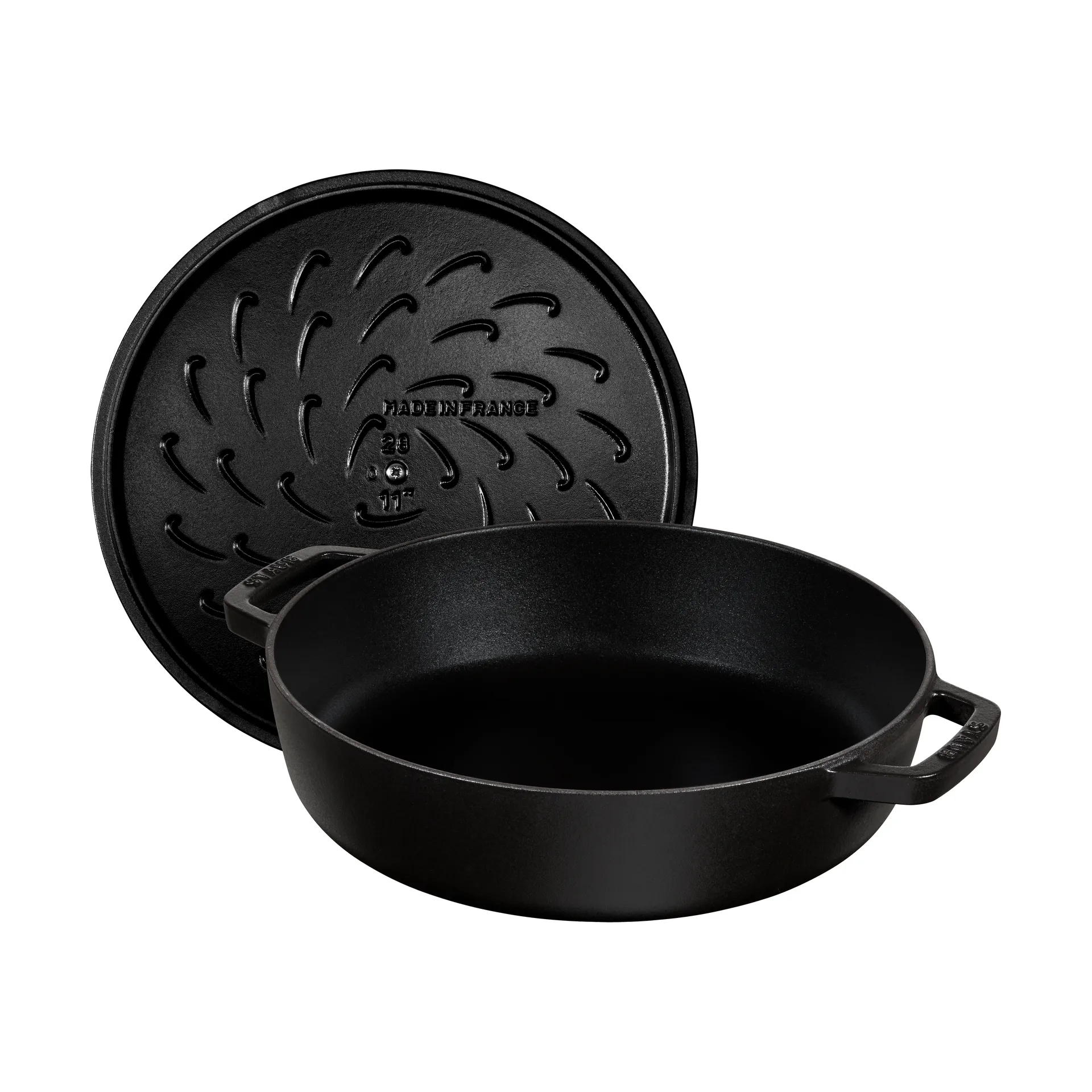 Staub Chistera braadpan gietijzer Ø24 cm, Zwart STAUB