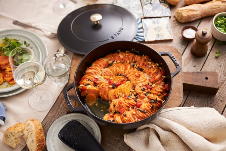 Staub Chistera braadpan gietijzer Ø24 cm, Zwart STAUB