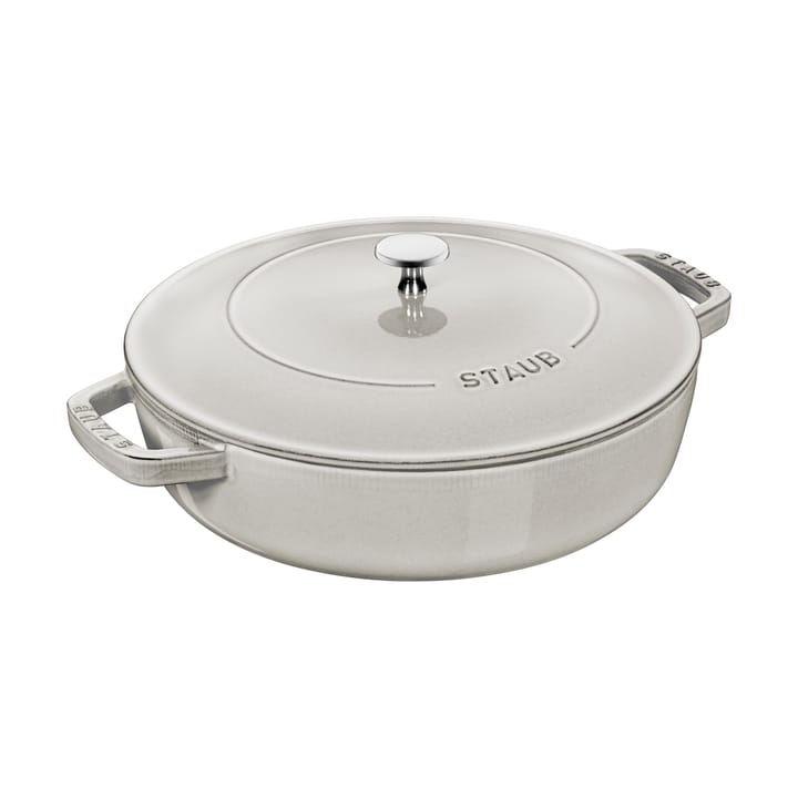 Staub Chistera braadpan gietijzer Ø28 cm - White truffel - STAUB