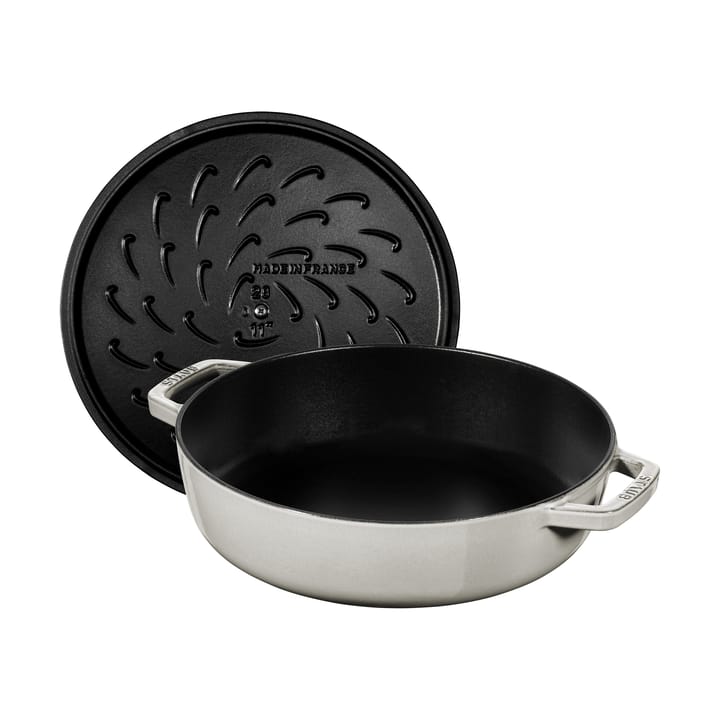 Staub Chistera braadpan gietijzer Ø28 cm, White truffel STAUB