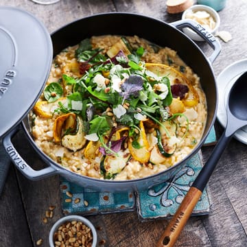 Staub Chistera braadpan gietijzer Ø28 cm - White truffel - STAUB