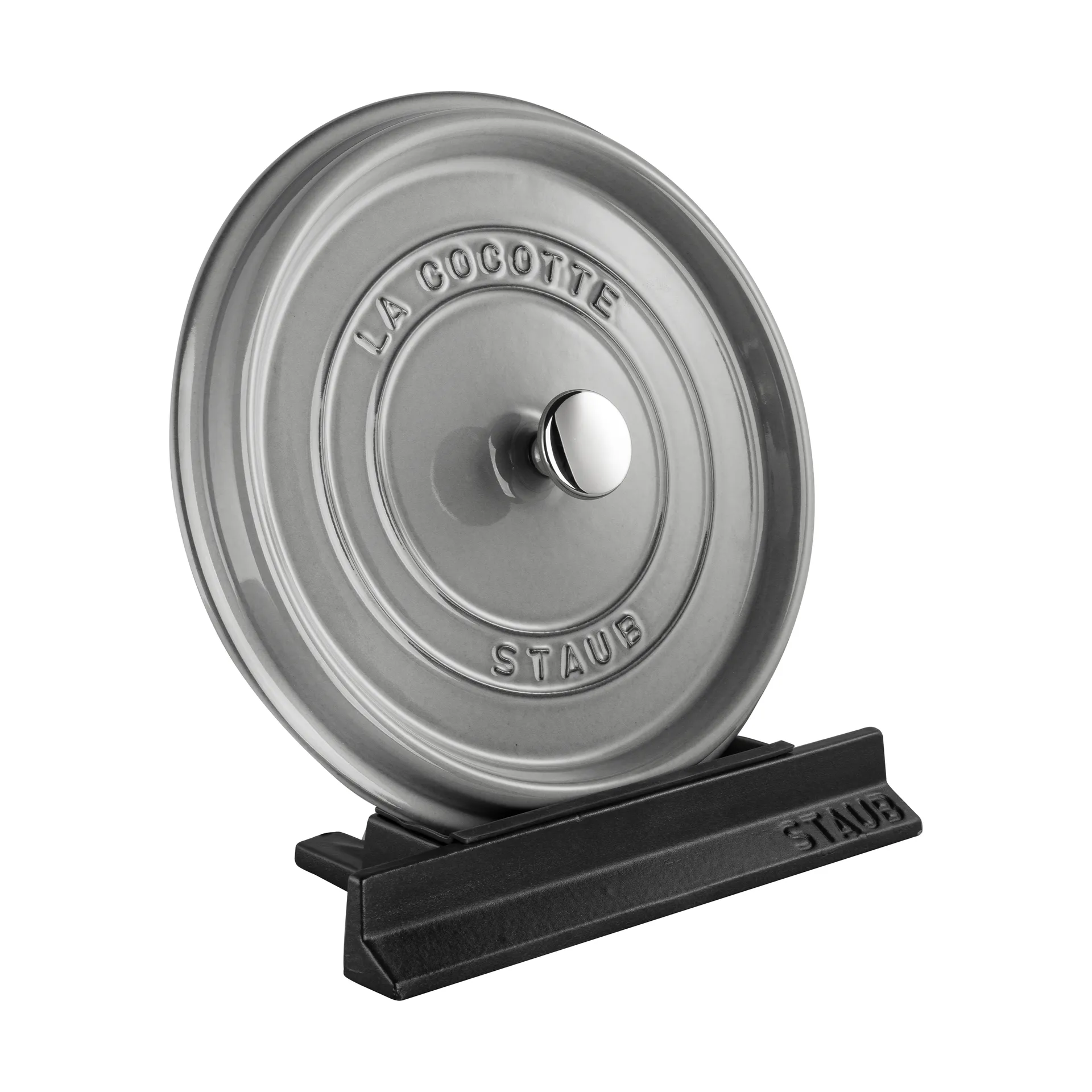 Staub dekselhouder gietijzer-siliconen, Zwart STAUB