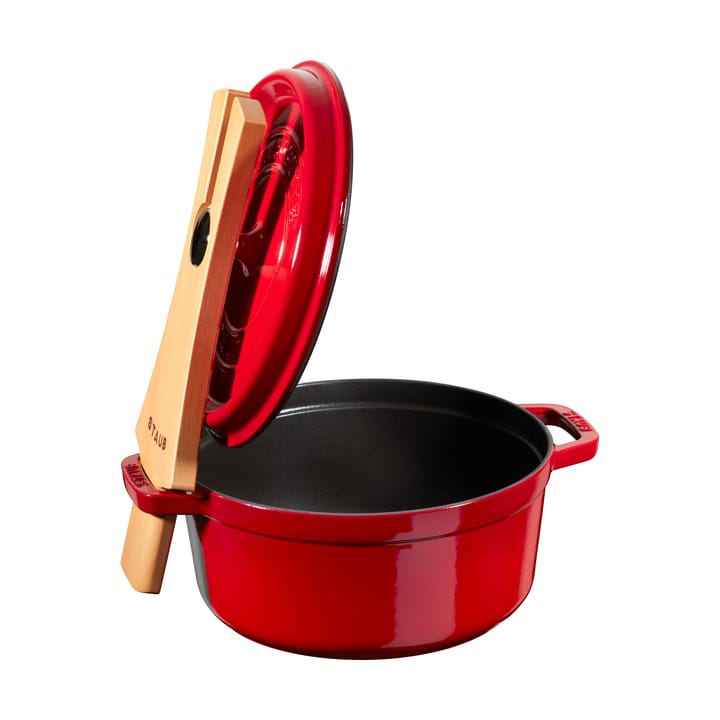 Staub dekselhouder in hout, 24 cm STAUB