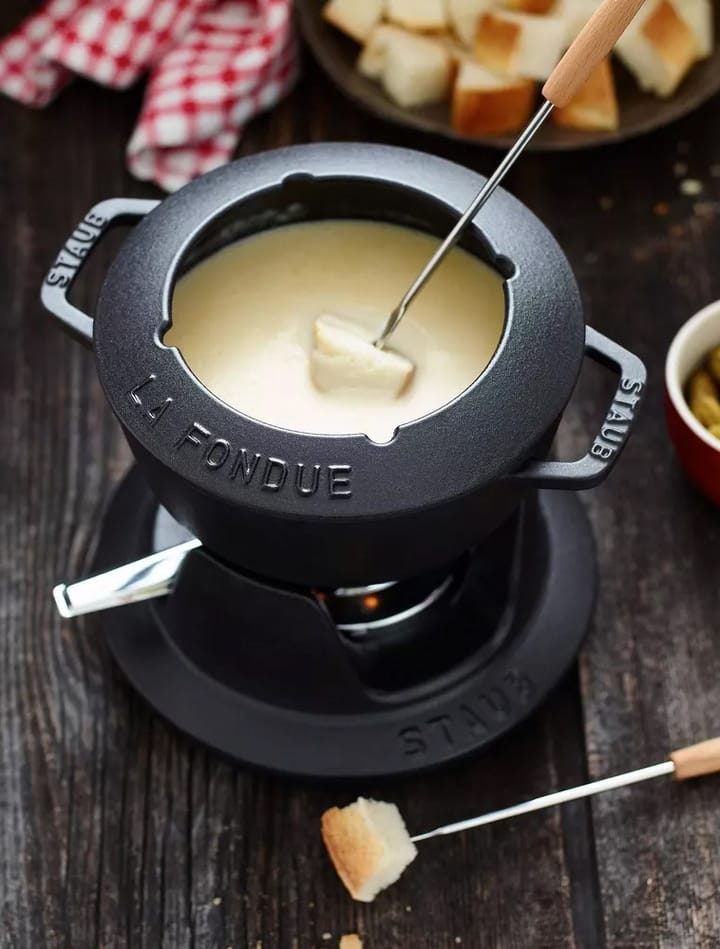 Staub fondueset 1,1 l, zwart STAUB