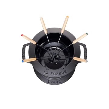 Staub fondueset 1,65 l - zwart - STAUB