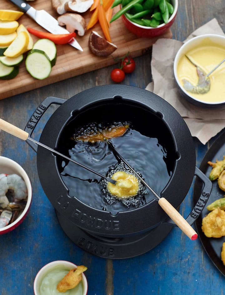 Staub fondueset 1,65 l, zwart STAUB