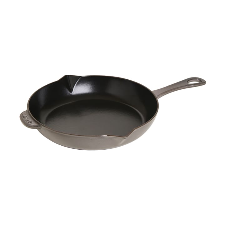 Staub gietijzeren koekenpan met schenktuit Ø26 cm - Grafietgrijs - STAUB