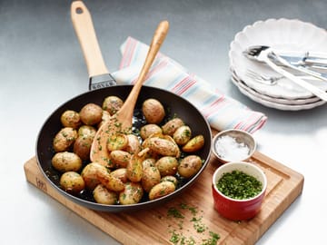 Staub gietijzeren koekenpan zwart licht houten handvat - Ø26 cm - STAUB