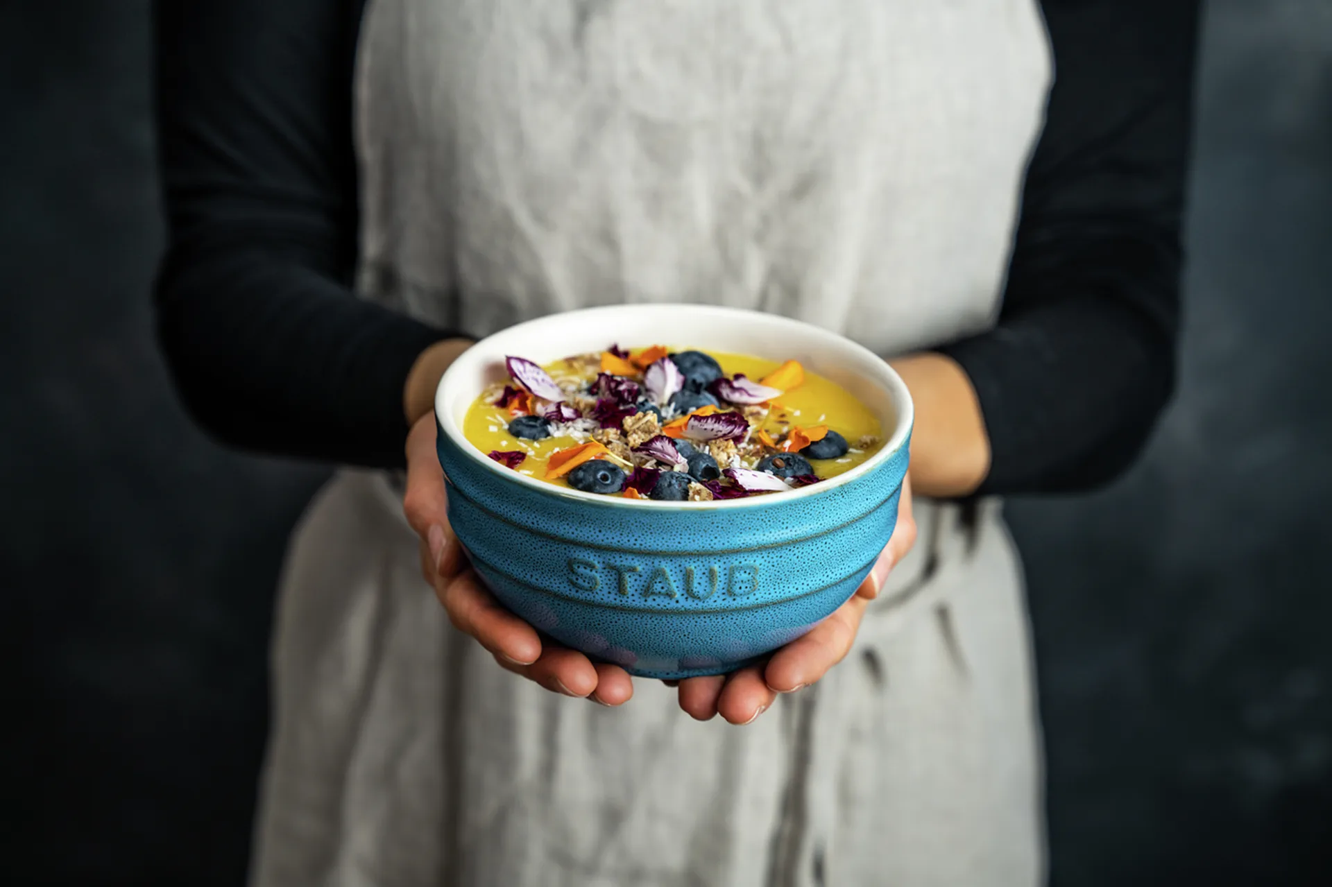 Staub kommenset Ø14 cm 4-pack, Antiek turquoise STAUB