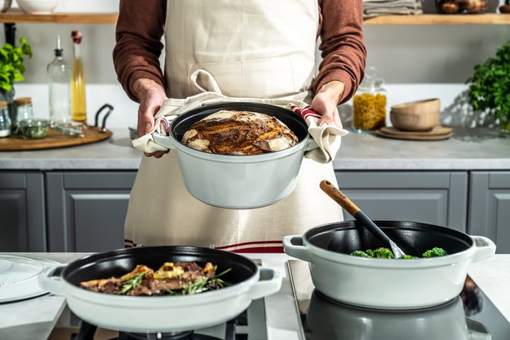 Staub kook- en pannenset stapelbaar 5-delig, White truffel STAUB