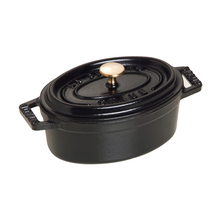 Staub La Cocotte ovale minipan gietijzer 0,25 L - Zwart - STAUB