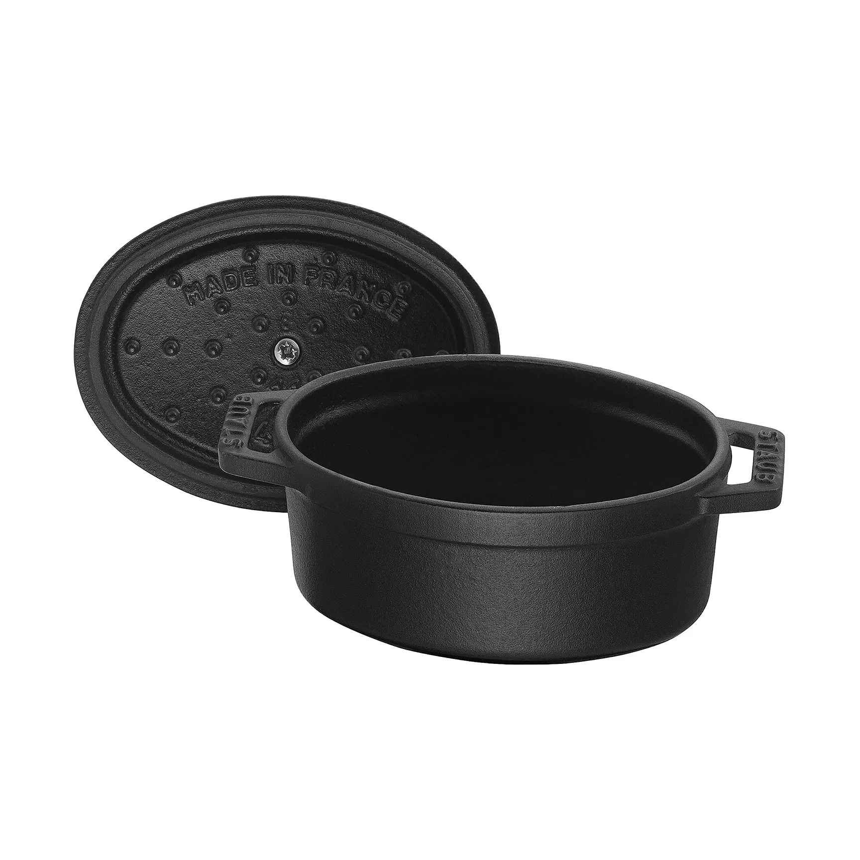 Staub La Cocotte ovale minipan gietijzer 0,25 L, Zwart STAUB
