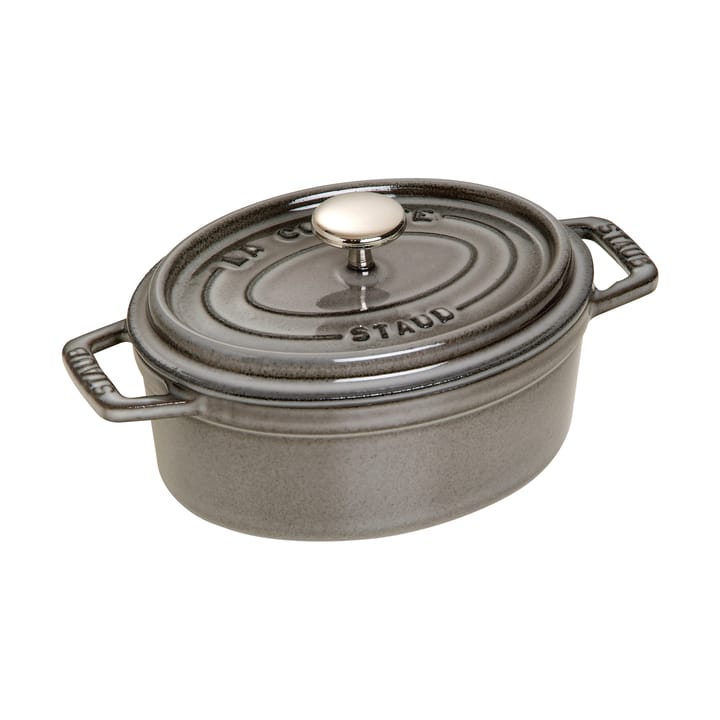 Staub La Cocotte ovale pan gietijzer 0,6 L - Grafietgrijs - STAUB