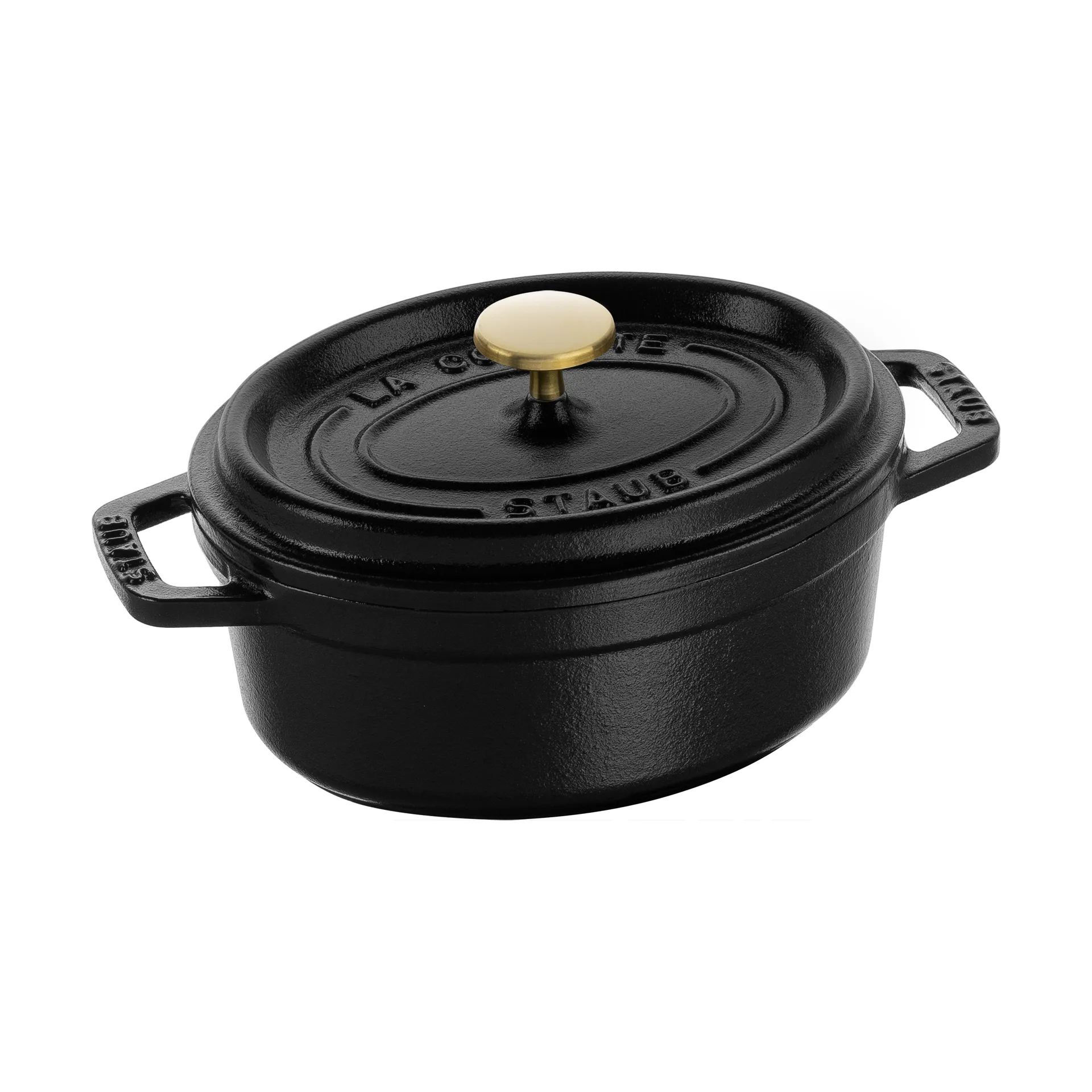 Staub La Cocotte ovale pan gietijzer 0,6 L, Zwart STAUB