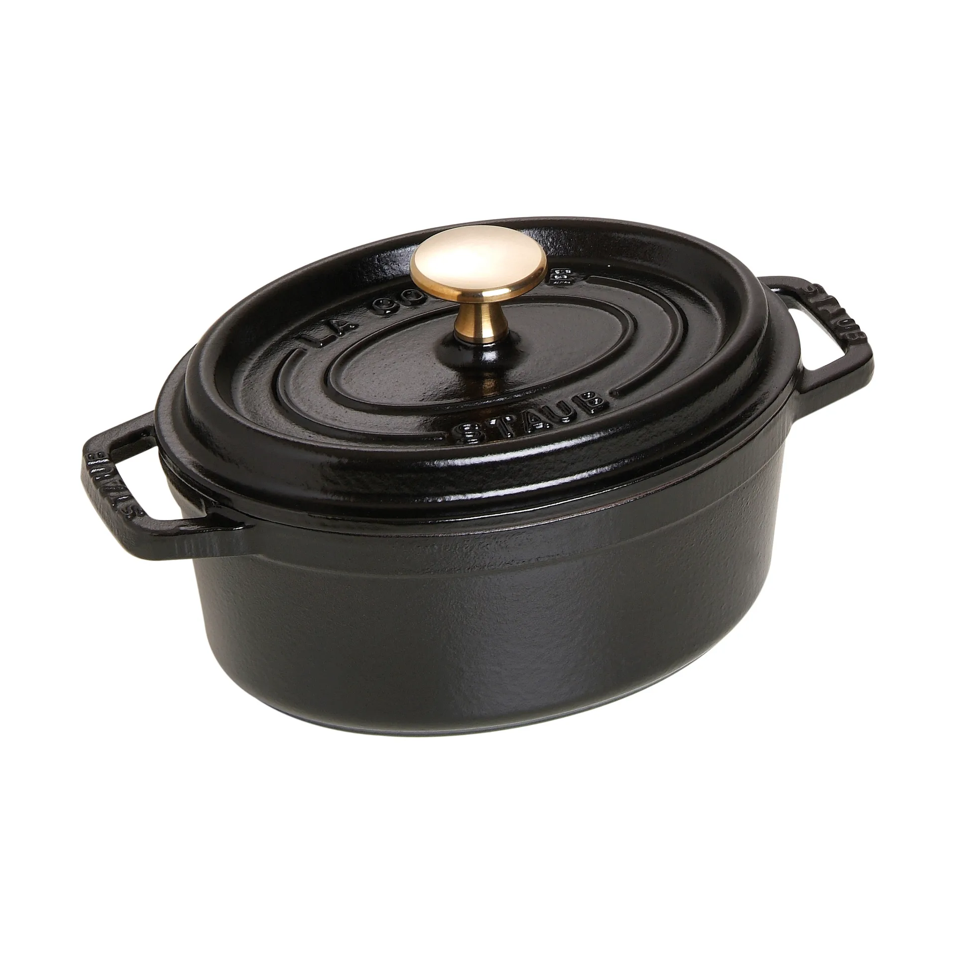 Staub La Cocotte ovale pan gietijzer 1 L, Zwart STAUB