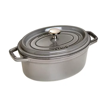 Staub La Cocotte ovale pan gietijzer 2,35 L - Grafietgrijs - STAUB