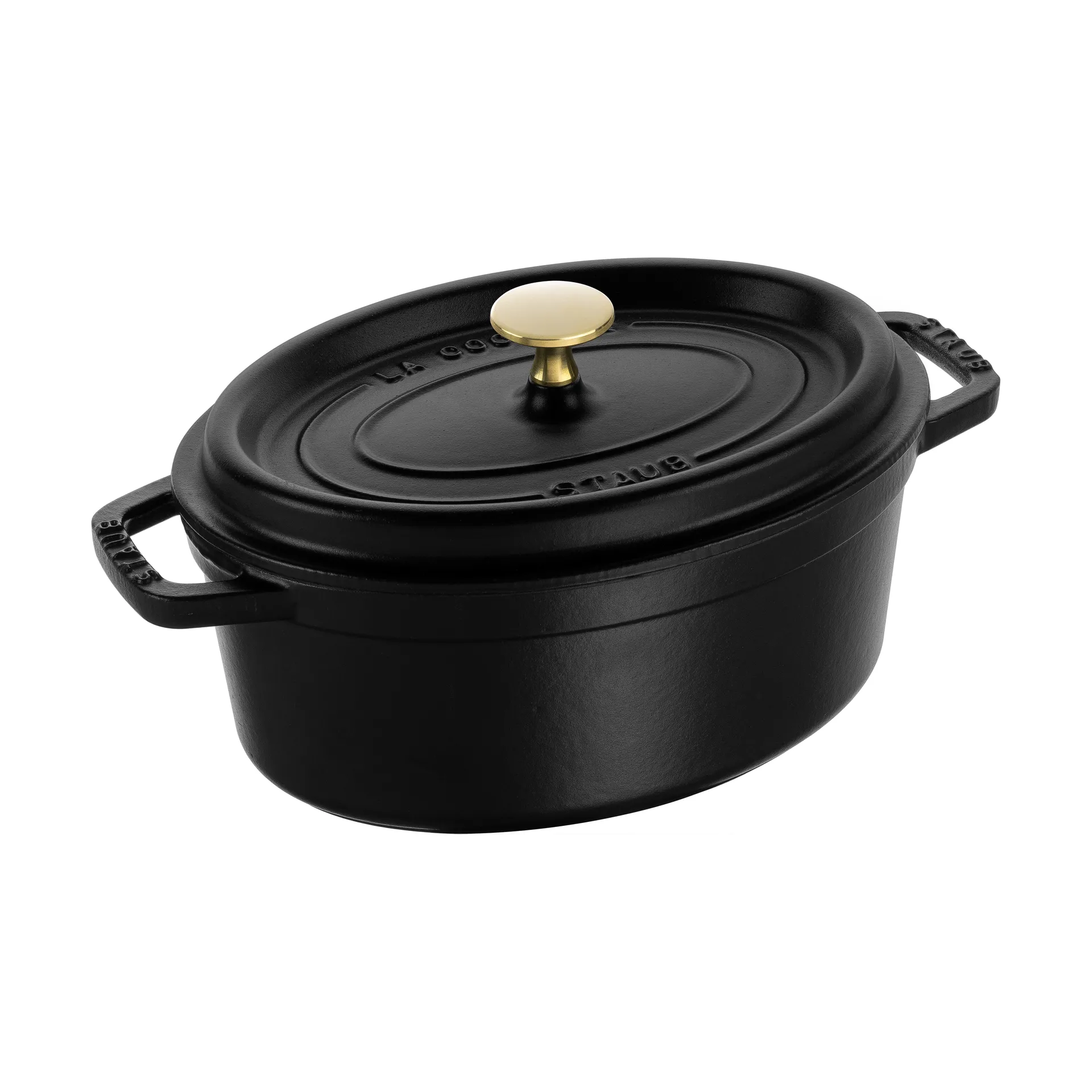 Staub La Cocotte ovale pan gietijzer 2,35 L, Zwart STAUB