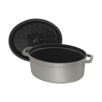 Staub La Cocotte ovale pan gietijzer 3,2 L - Grafietgrijs - STAUB