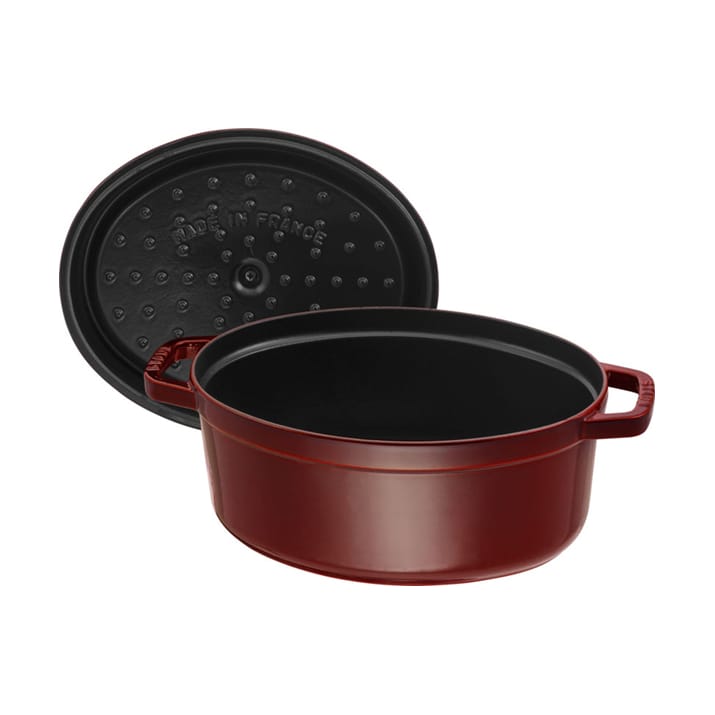 Staub La Cocotte ovale pan gietijzer 4,2 L, Granaatrood STAUB