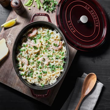 Staub La Cocotte ovale pan gietijzer 4,2 L - Granaatrood - STAUB