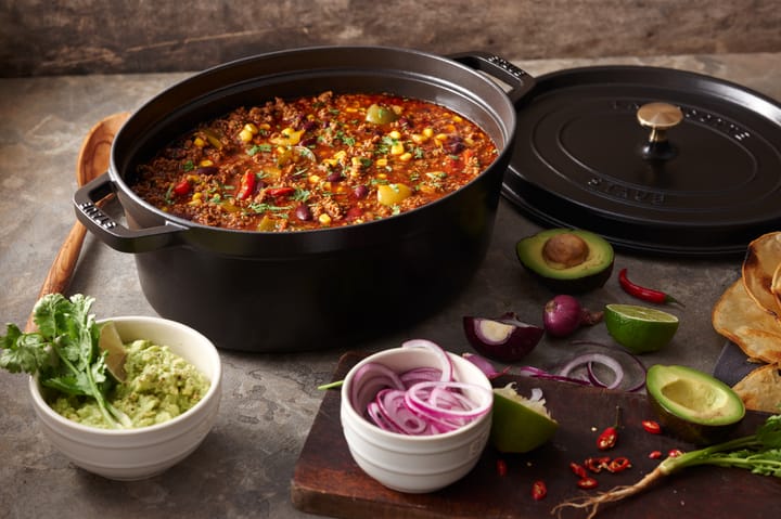 Staub La Cocotte ovale pan gietijzer 5,5 L, Zwart STAUB
