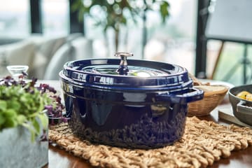 Staub La Cocotte ovale pan gietijzer 6,7 L - Donkerblauw - STAUB