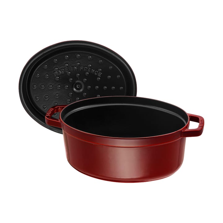 Staub La Cocotte ovale pan gietijzer 6,7 L, Granaatrood STAUB