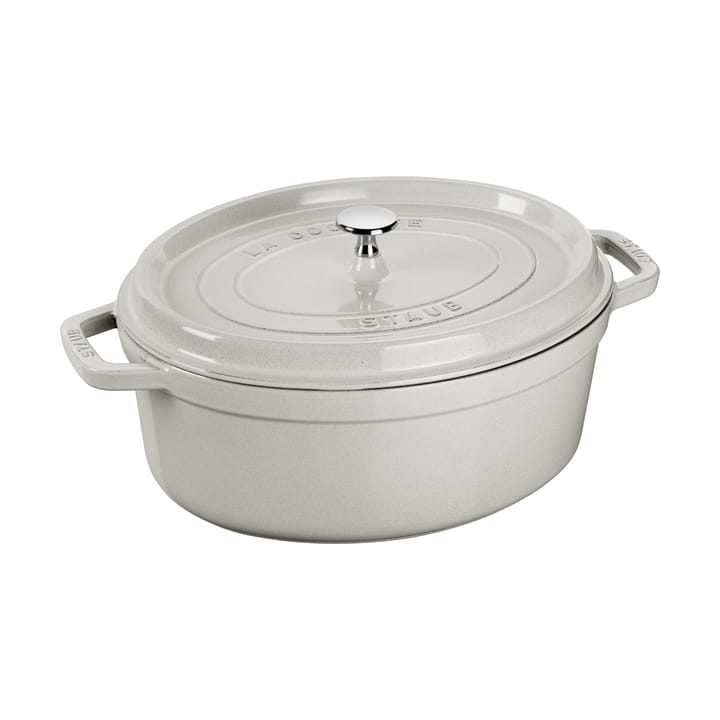 Staub La Cocotte ovale pan gietijzer 6,7 L - White truffel - STAUB