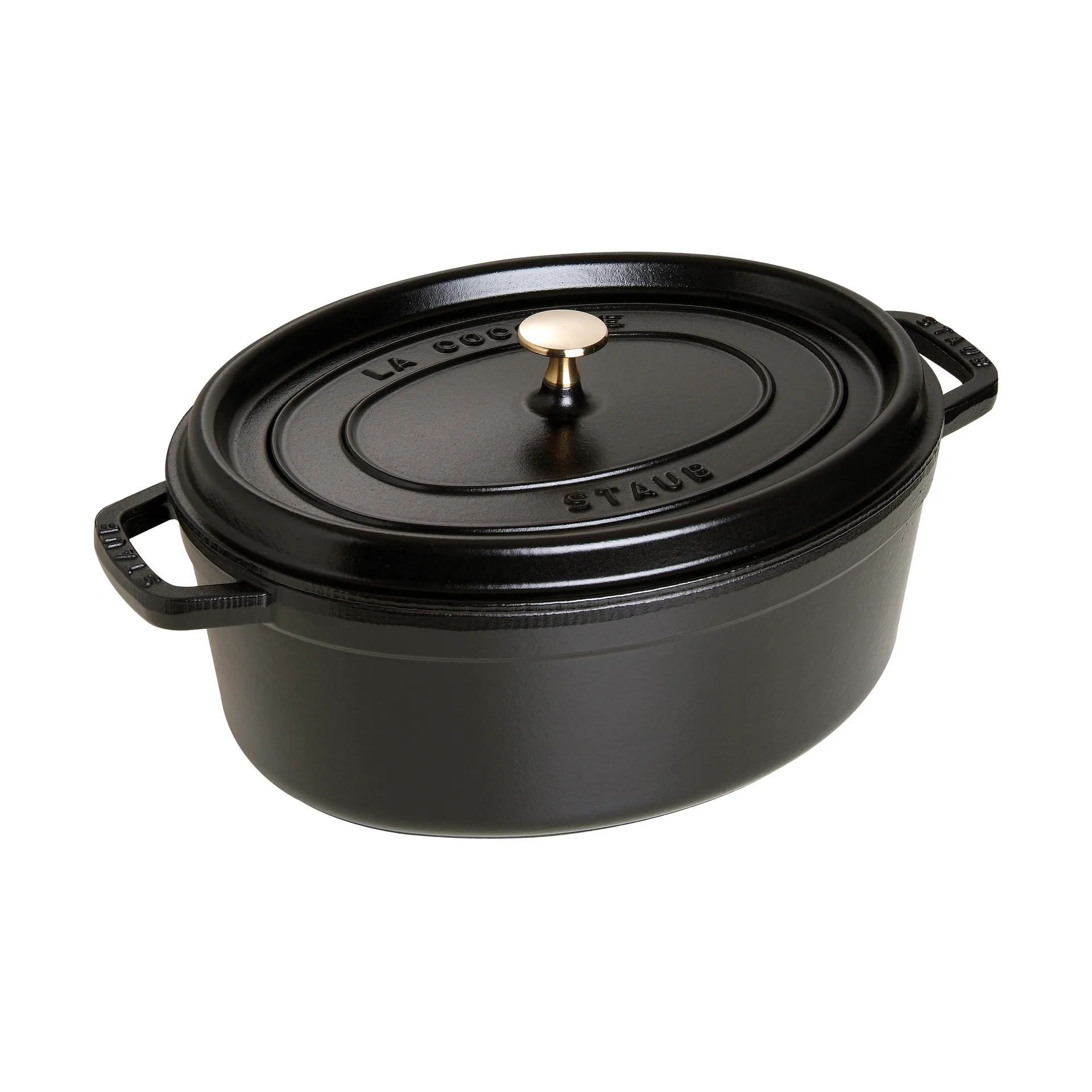 Staub La Cocotte ovale pan gietijzer 6,7 L, Zwart STAUB
