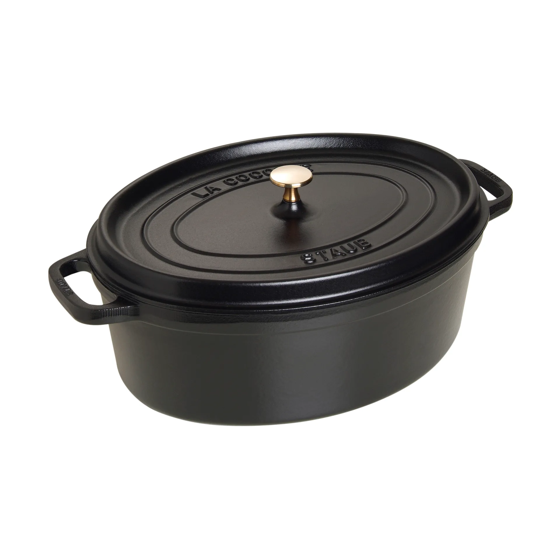 Staub La Cocotte ovale pan gietijzer 8 L, Zwart STAUB
