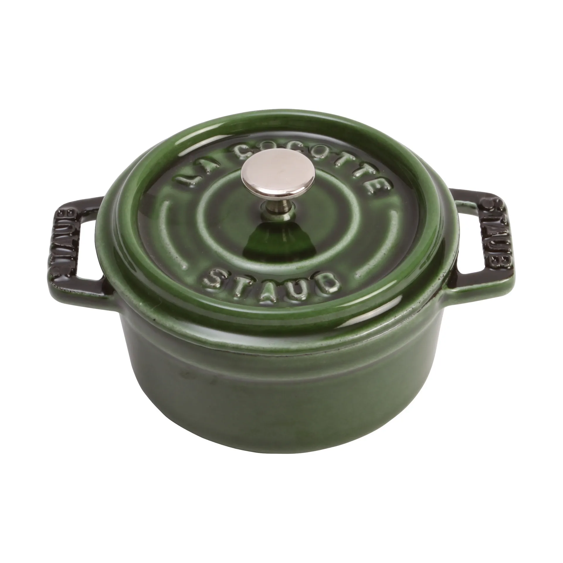 Staub La Cocotte ronde pan gietijzer 0,25 L, Basilicumgroen STAUB
