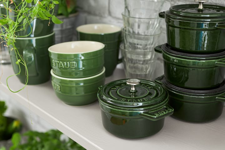 Staub La Cocotte ronde pan gietijzer 0,25 L, Basilicumgroen STAUB
