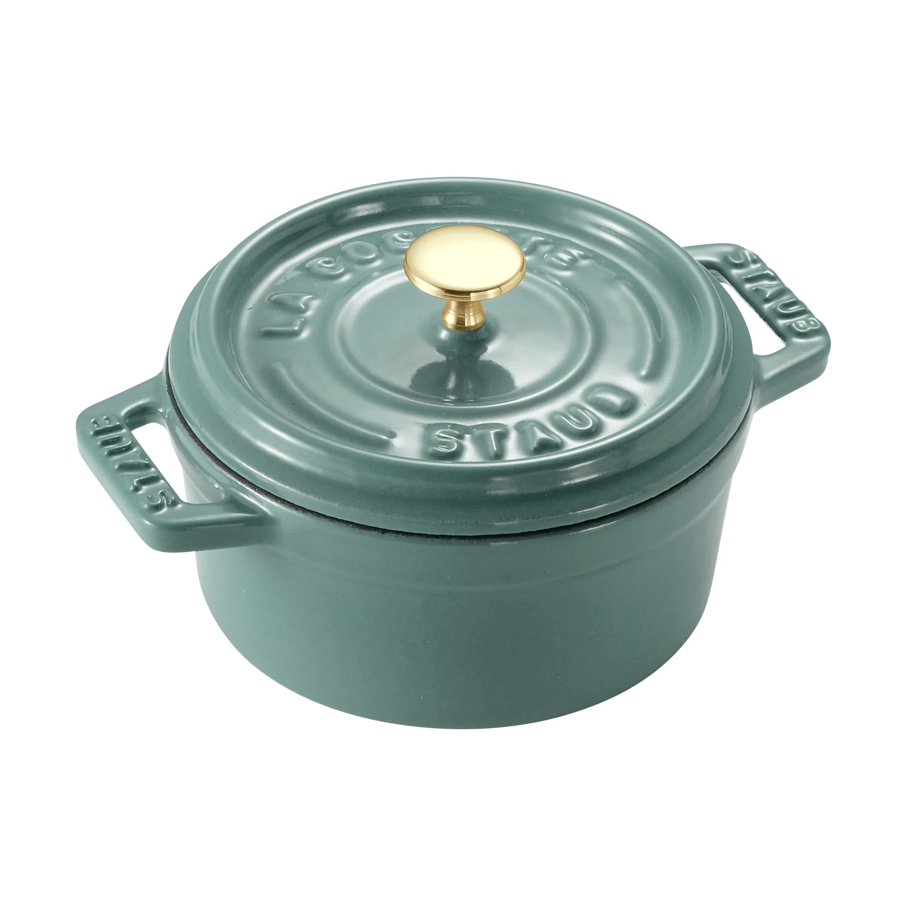 Staub La Cocotte ronde pan gietijzer 0,25 L, Eucalyptus hout STAUB