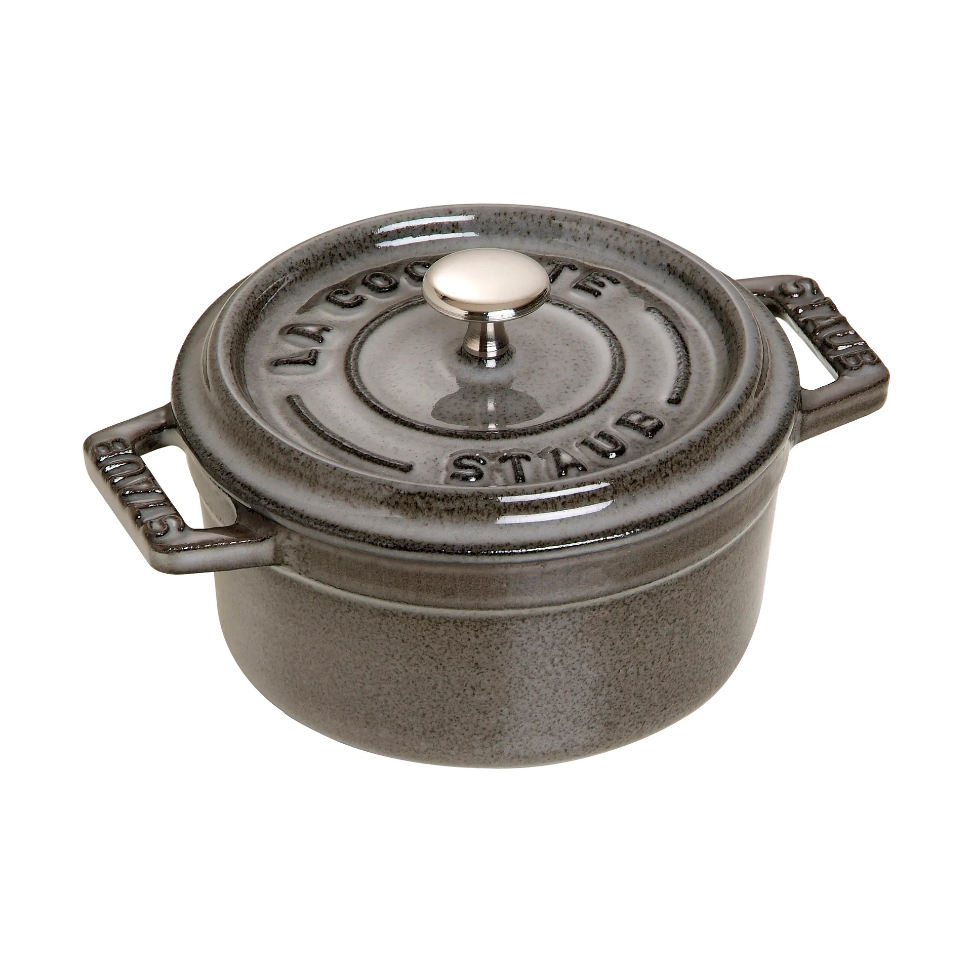 Staub La Cocotte ronde pan gietijzer 0,25 L, Grafietgrijs STAUB