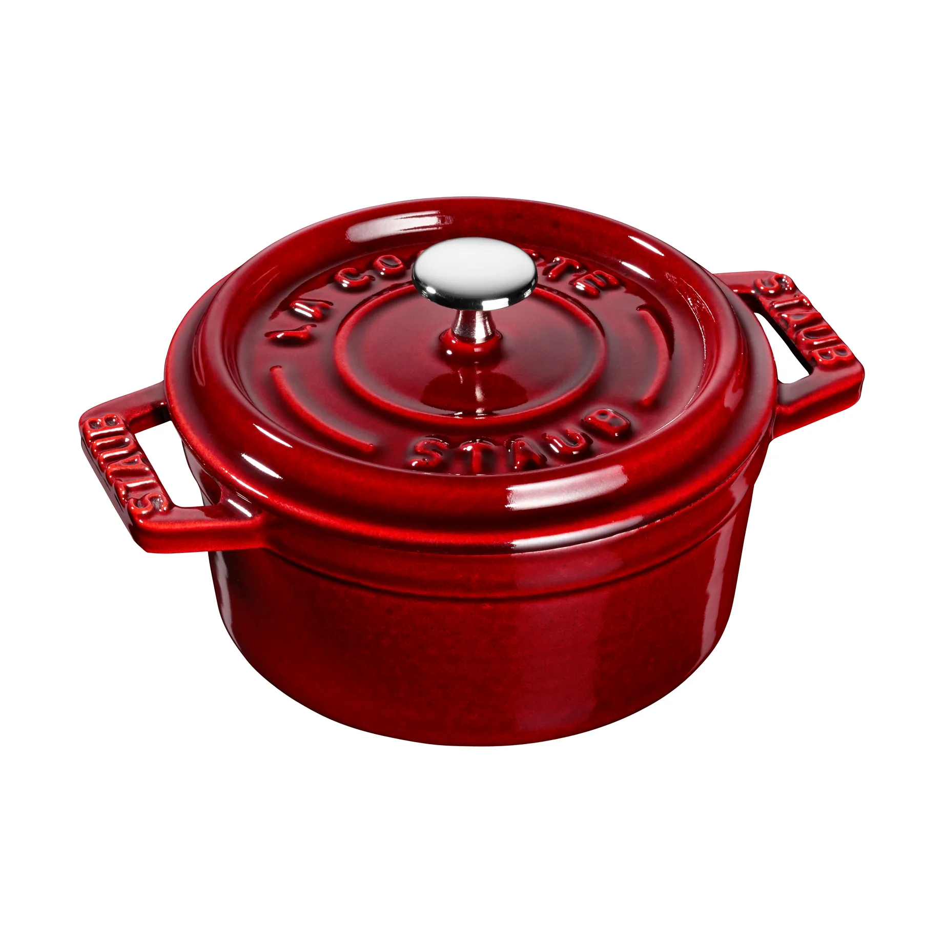 Staub La Cocotte ronde pan gietijzer 0,25 L, Granaatrood STAUB