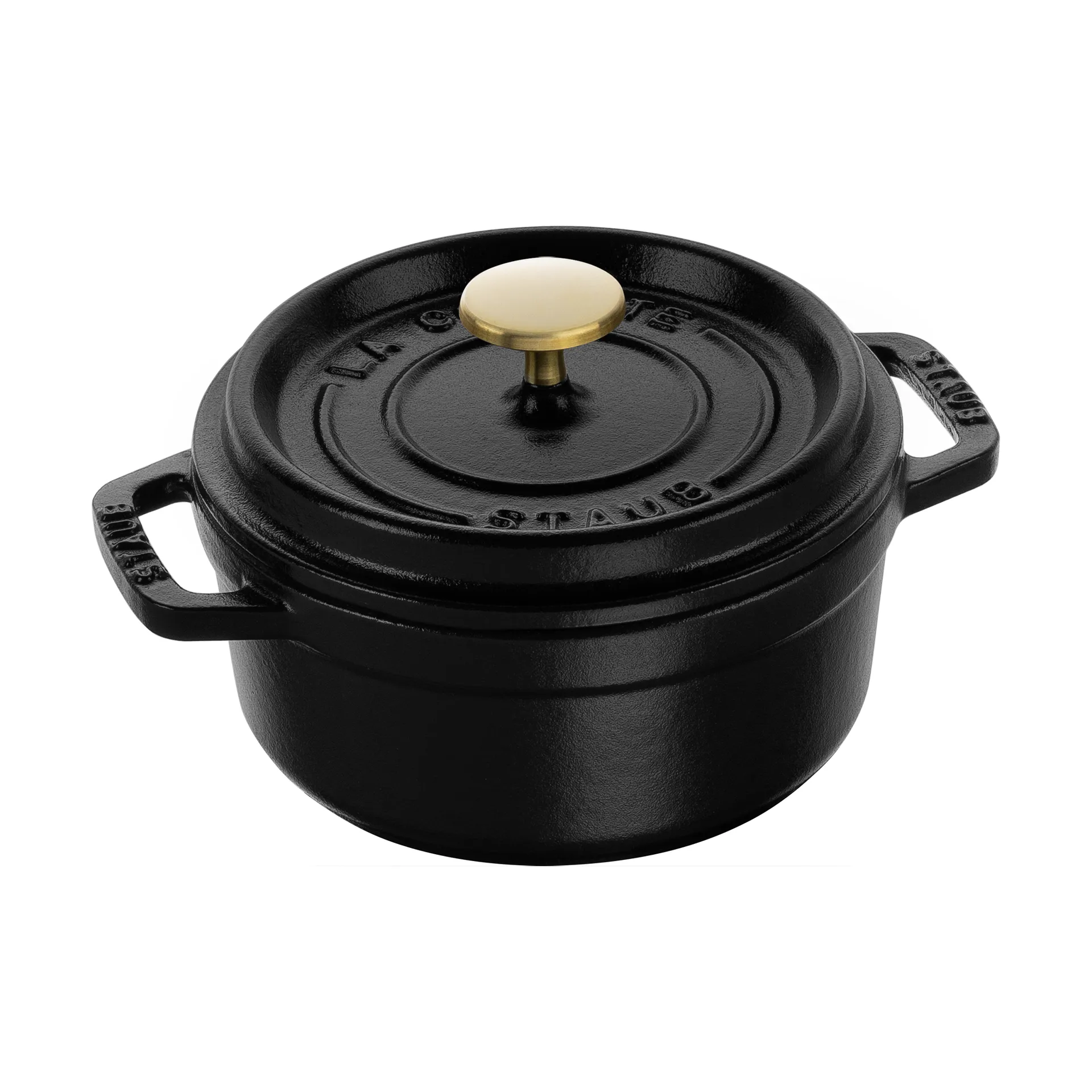 Staub La Cocotte ronde pan gietijzer 0,4 L, Zwart STAUB