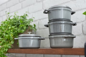 Staub La Cocotte ronde pan gietijzer 0,8 L - Grafietgrijs - STAUB