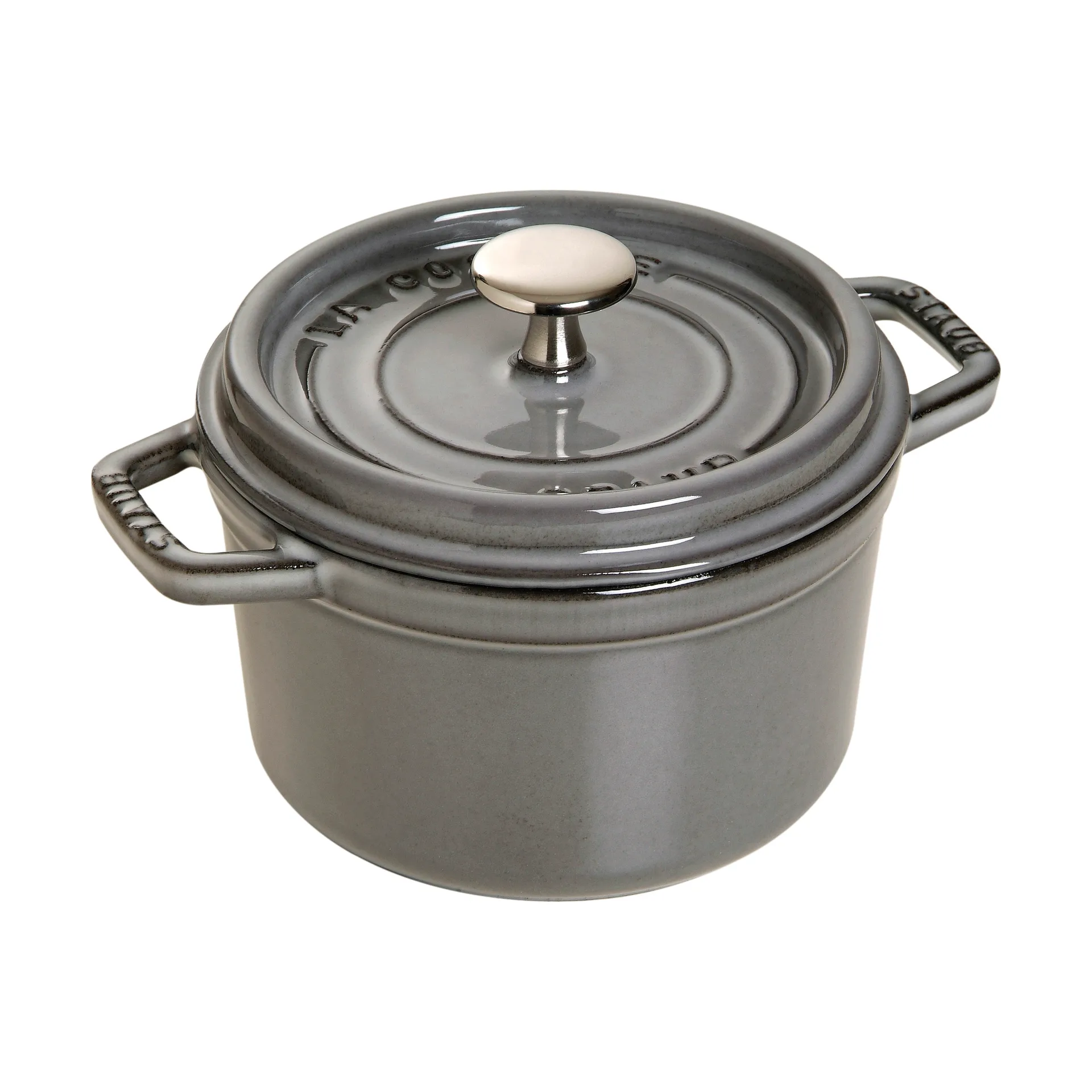 Staub La Cocotte ronde pan gietijzer 1,2 L, Grafietgrijs STAUB