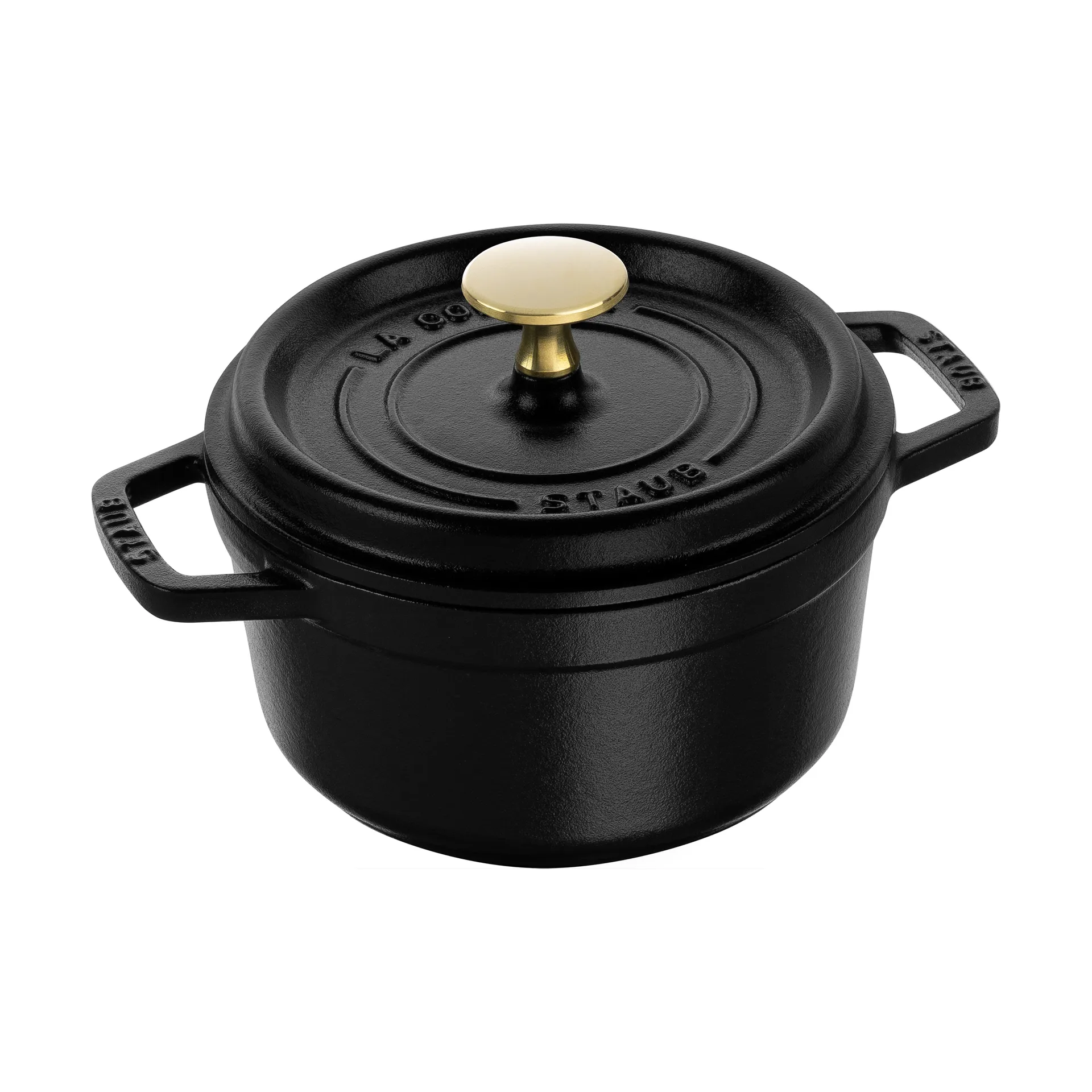 Staub La Cocotte ronde pan gietijzer 1,2 L, Zwart STAUB