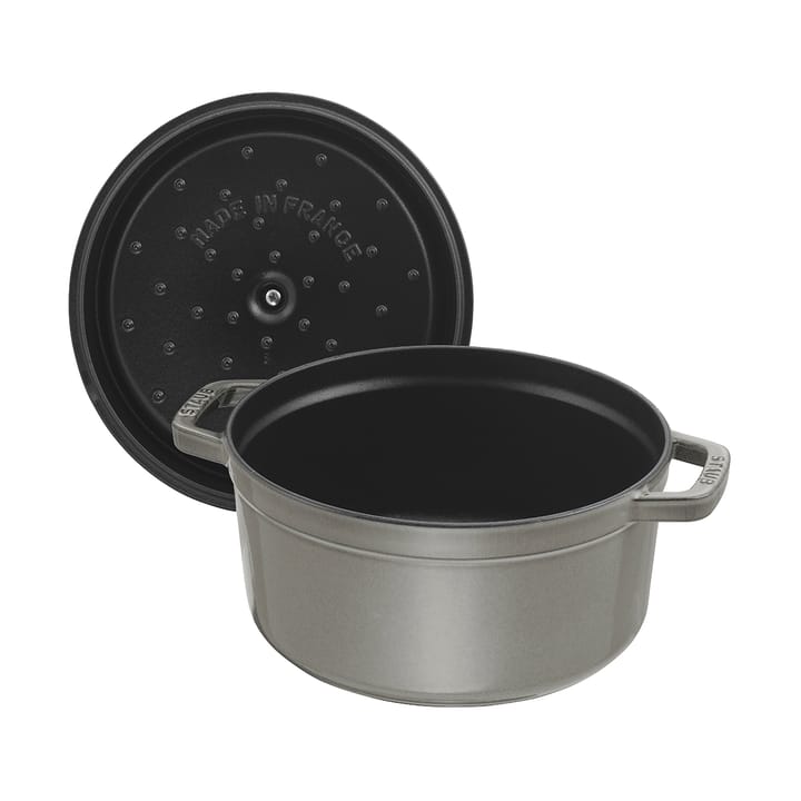 Staub La Cocotte ronde pan gietijzer 12,6 L, Grafietgrijs STAUB