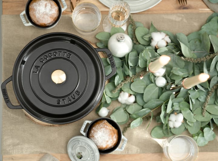 Staub La Cocotte ronde pan gietijzer 2,2 L, Zwart STAUB