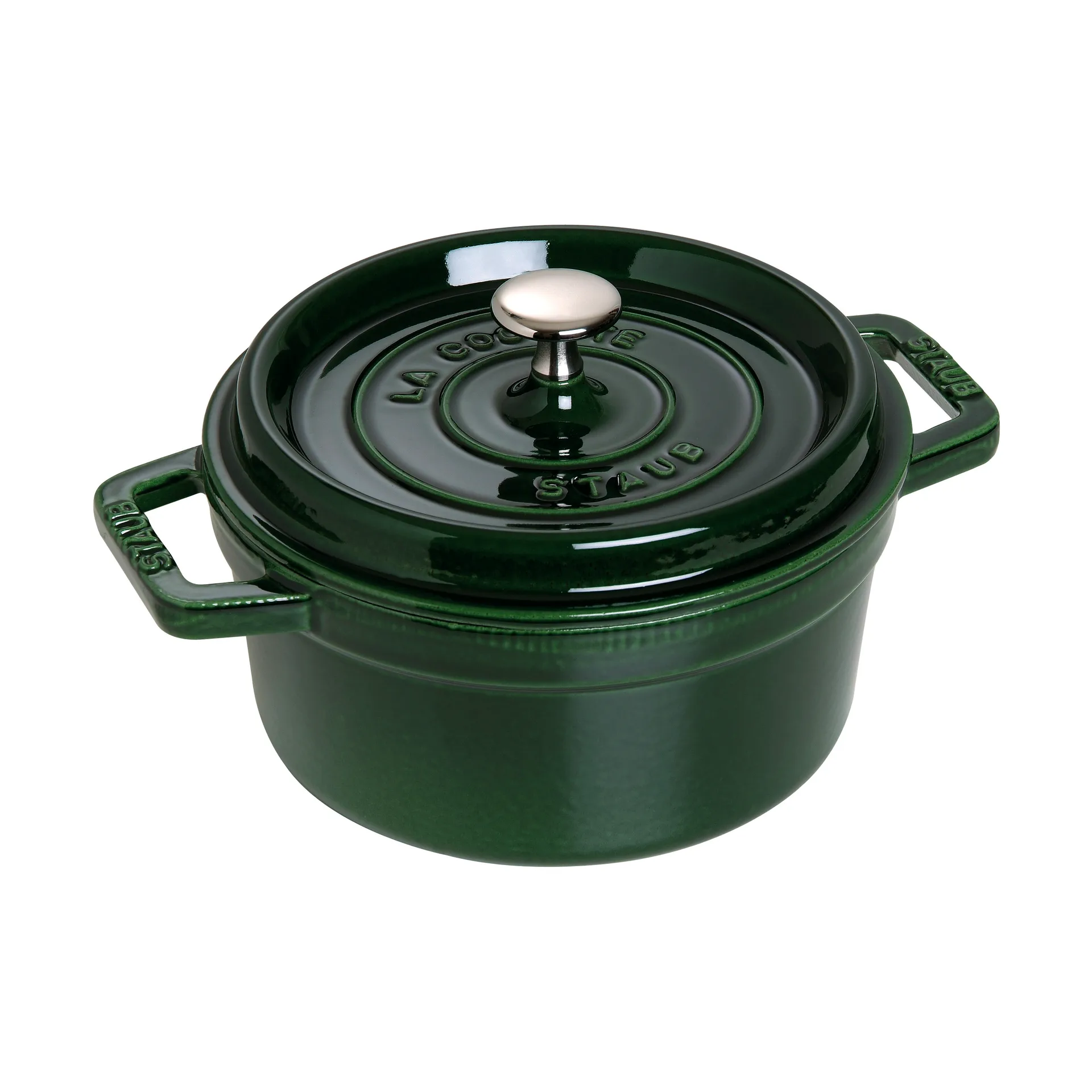 Staub La Cocotte ronde pan gietijzer 2,6 L, Basilicumgroen STAUB