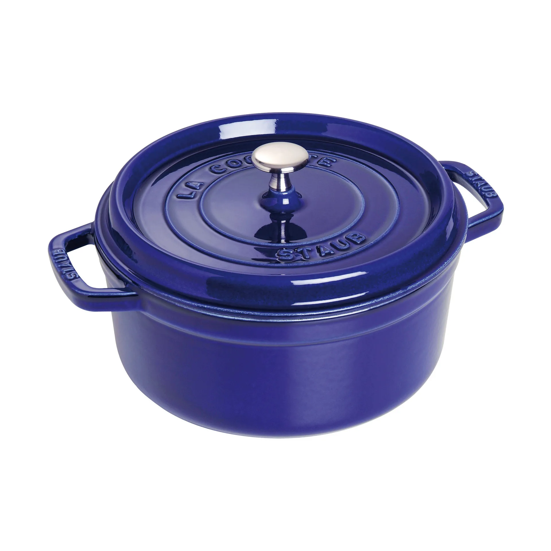 Staub La Cocotte ronde pan gietijzer 2,6 L, Donkerblauw STAUB