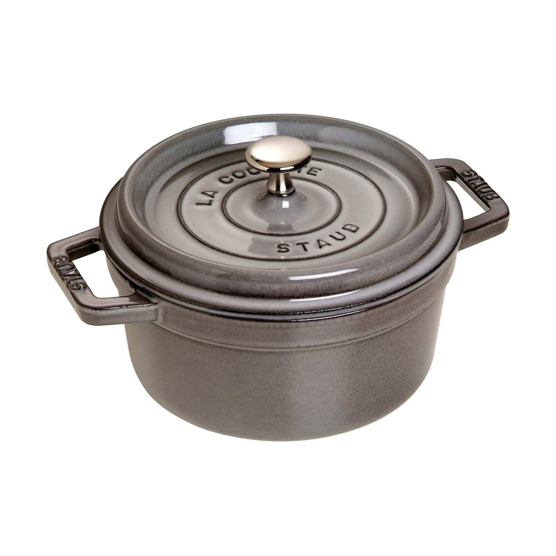 Staub La Cocotte ronde pan gietijzer 2,6 L, Grafietgrijs STAUB