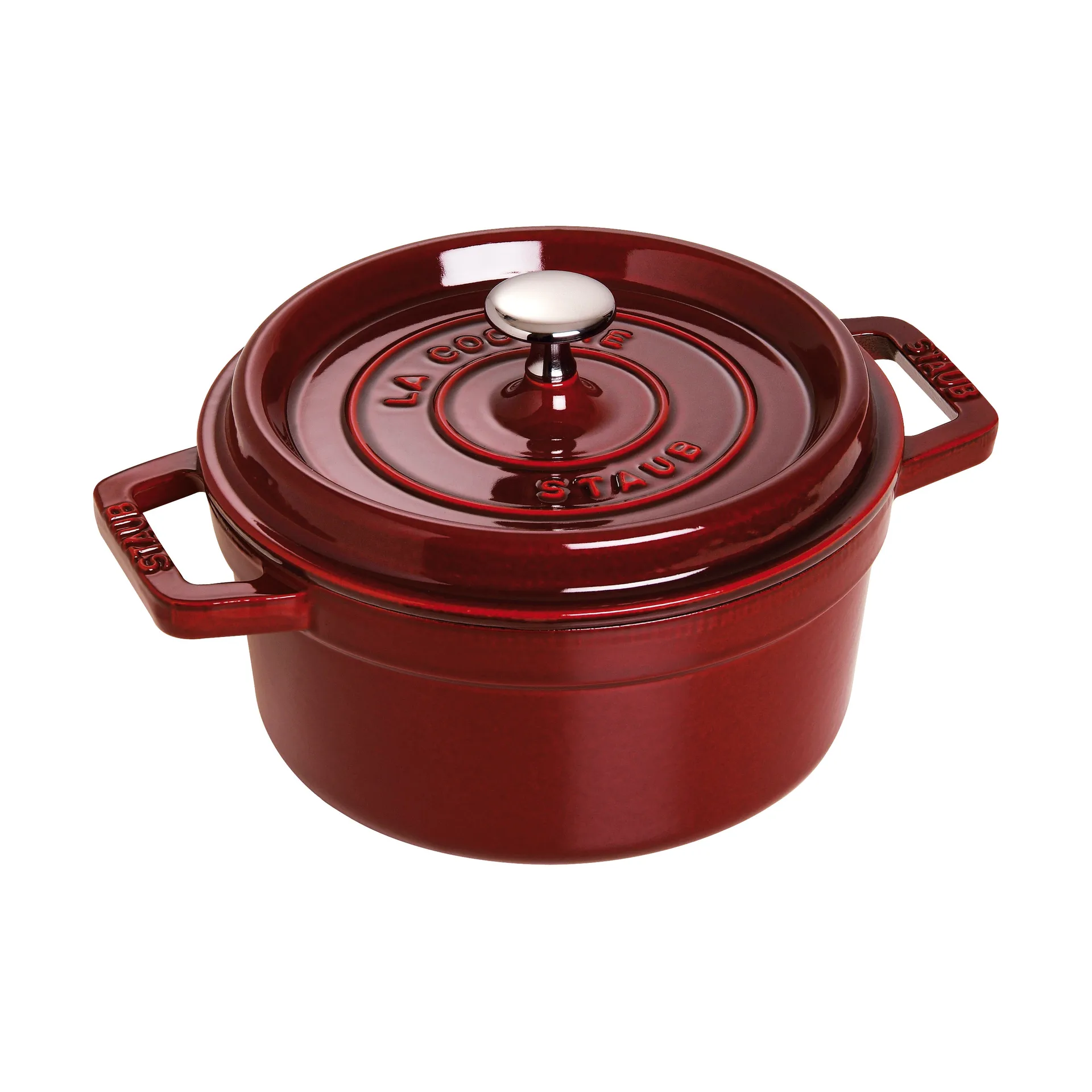 Staub La Cocotte ronde pan gietijzer 2,6 L, Granaatrood STAUB